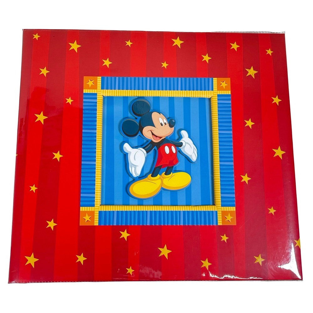 Disney Mickey Mouse Sandylion Scrapbook Red Stripes Stars 12x12 Memory Book NEW
